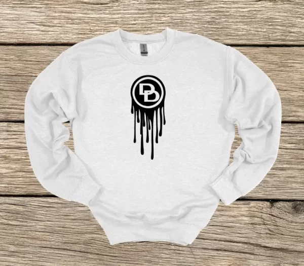 Pullovers white drip black