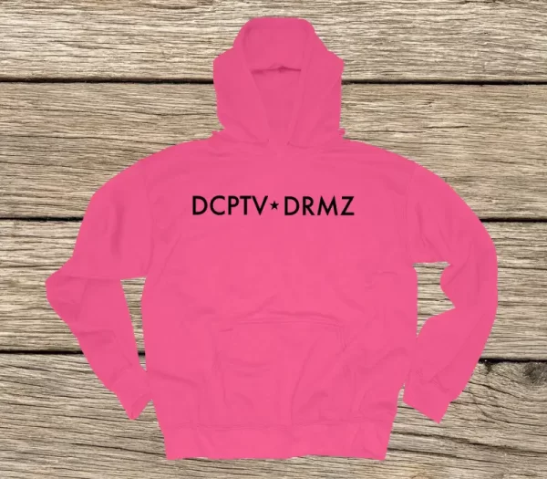 pink hoodie abrv black