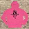 pink hoodie retro black